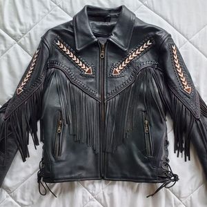 Vintage Fringe Motorcycle Jacket